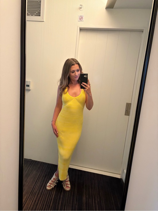 House of Harlow 1960 Dresses & Skirts - House of Harlow 1960 Yellow Ribbed Maxi Dress